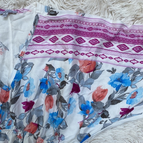 πHPπ White Birch Floral Blouse π White Magenta & Blue - Picture 10 of 15